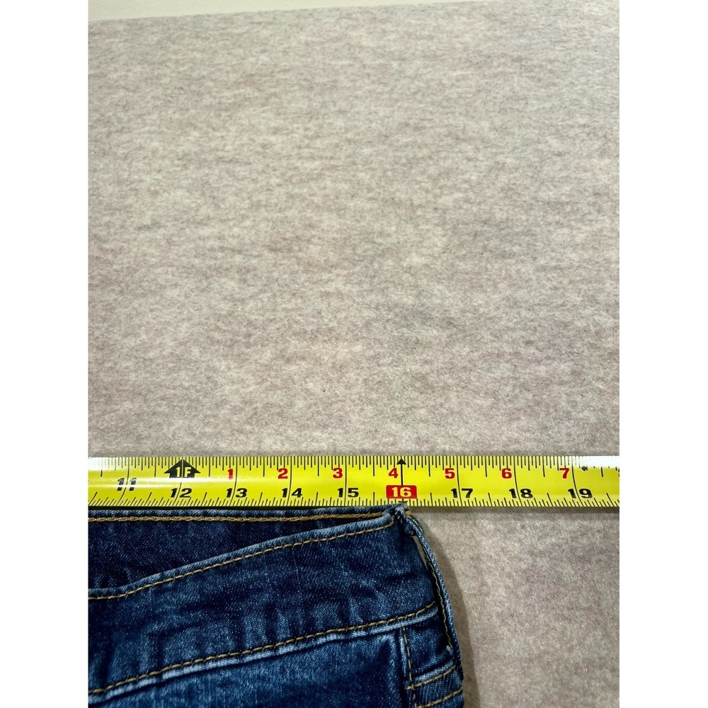 Levi's 502 Taper Fit Jeans Mens 34x32 Blue Whiskering Denim Medium Wash Mid Rise - Picture 10 of 16